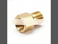 Pengukur Tekanan Sambungan Tembaga Presisi CNC Machining China Layanan CNC Machining Blok Konduktif Paduan Tembaga Kustom Fitting Pengukur Tekanan Presisi