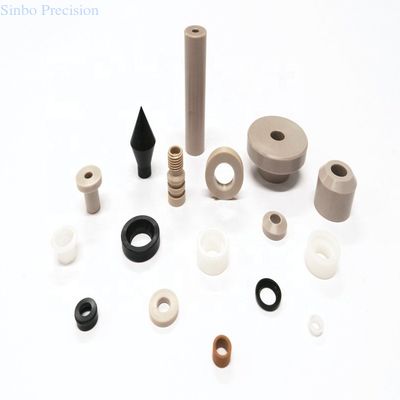 POM PEEK kecil Bagian-bagian suku cadang plastik ISO9001 CNC Turning Precision Parts